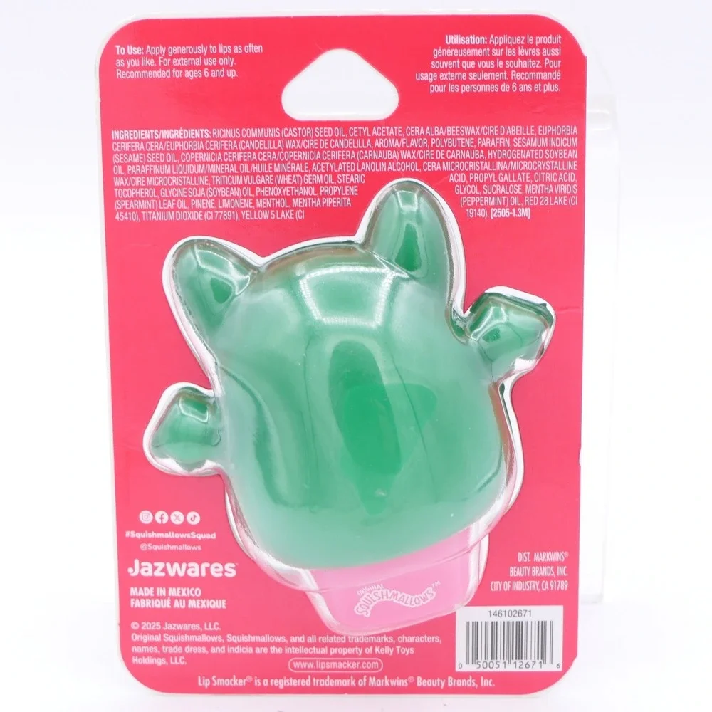 Lip Smacker x Original Squishmallows Ricardo Lip Balm Peppermint Scent 0.26 oz